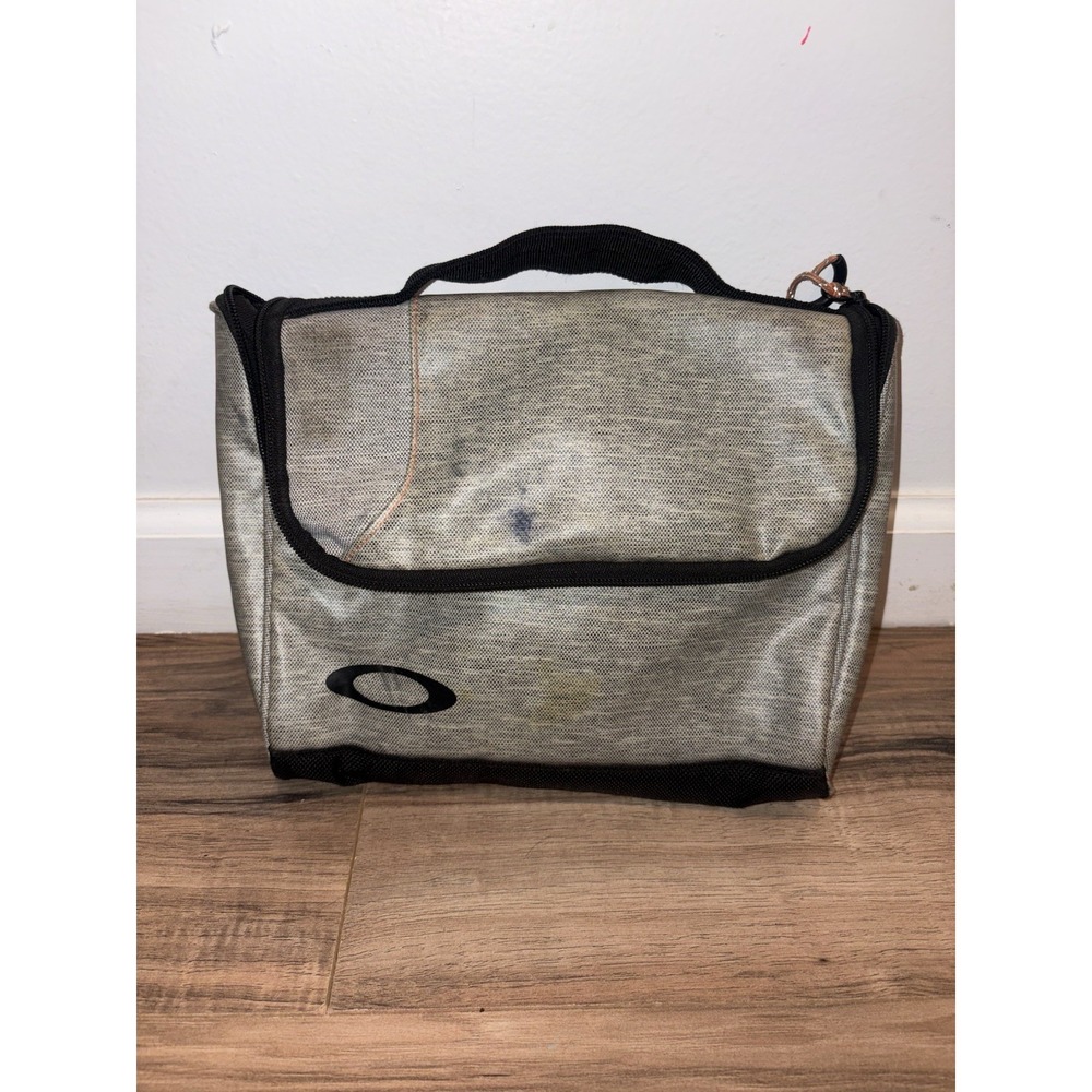 Oakley Hanging Toiletry Travel Bag Gray Black Mesh Hook Organizer Vintage Y2K